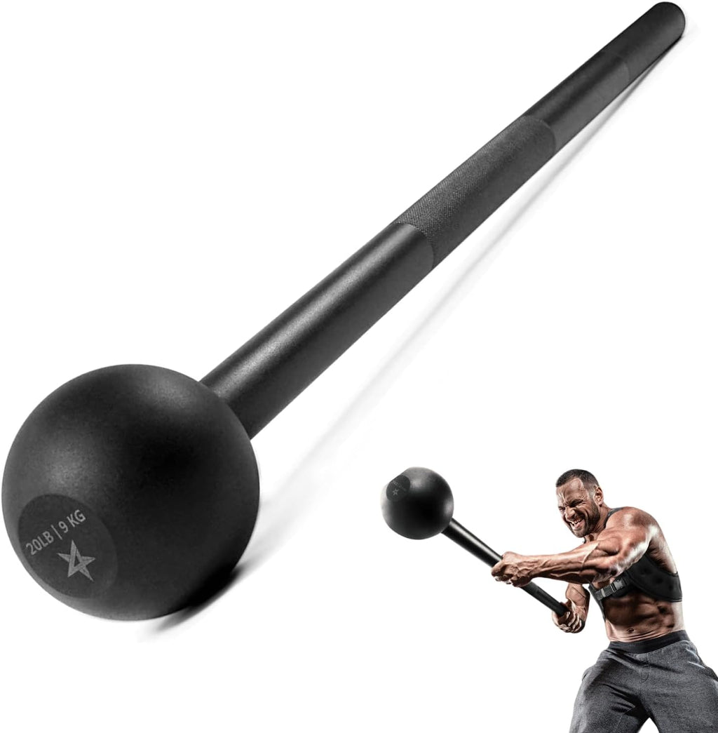 Steel Mace Bell for Strength Training, Shoulder, Grips & Forearms Workouts - Weight Available: 5, 7, 10, 15, 20, 25, 30 Lbs
